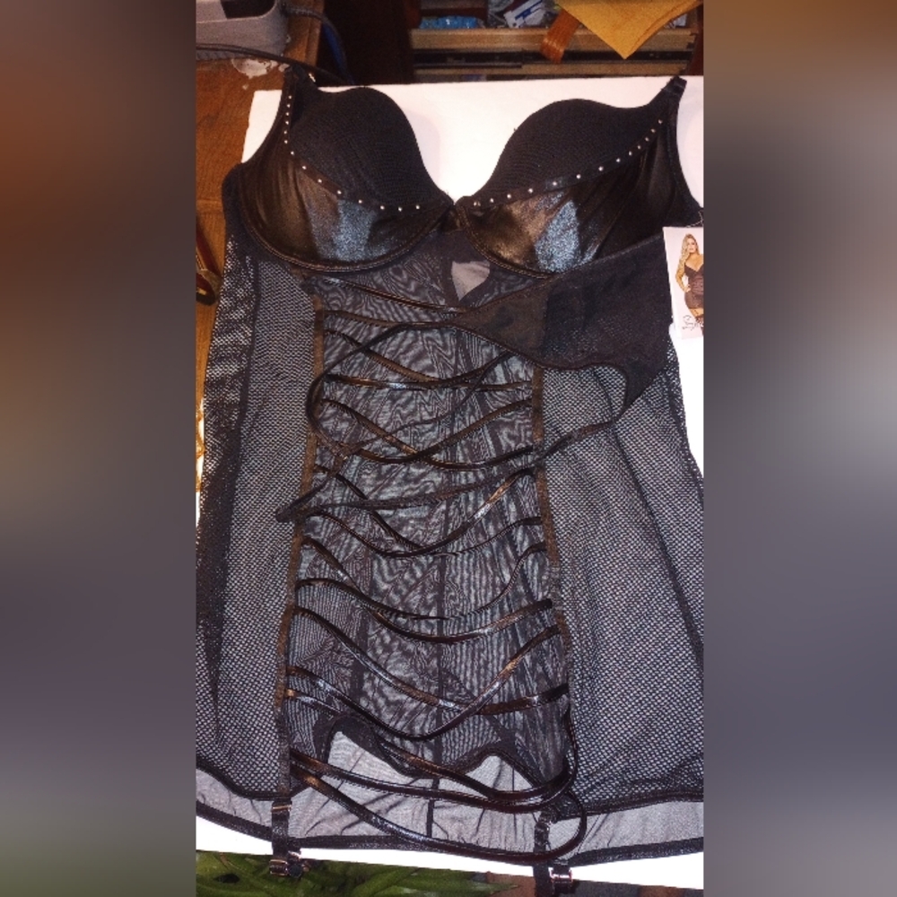 Dreamgirl Black Sheer Lingerie Set